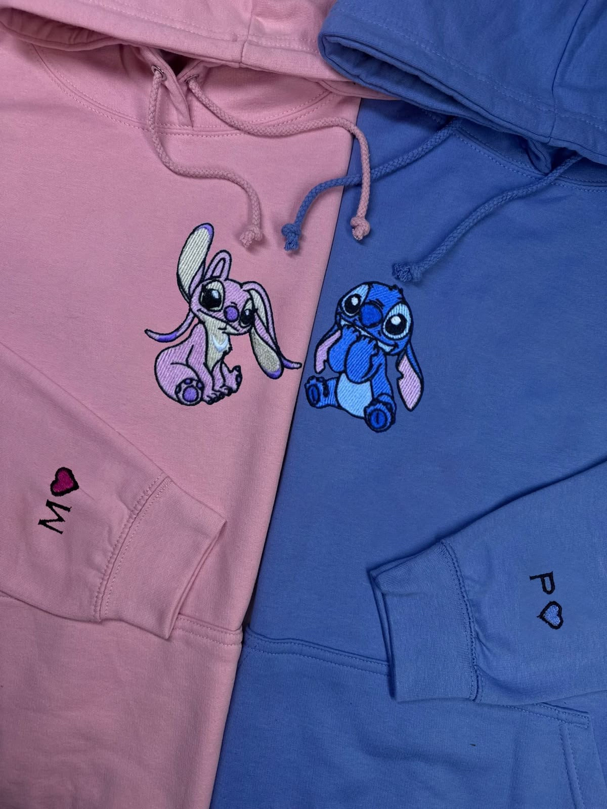 Lilo & Stitch Couple Embroidered Hoodies (set of 2)
