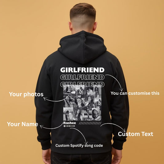 Girlfriend/Boyfriend Back print Custom Hoodie - (Set of 2)