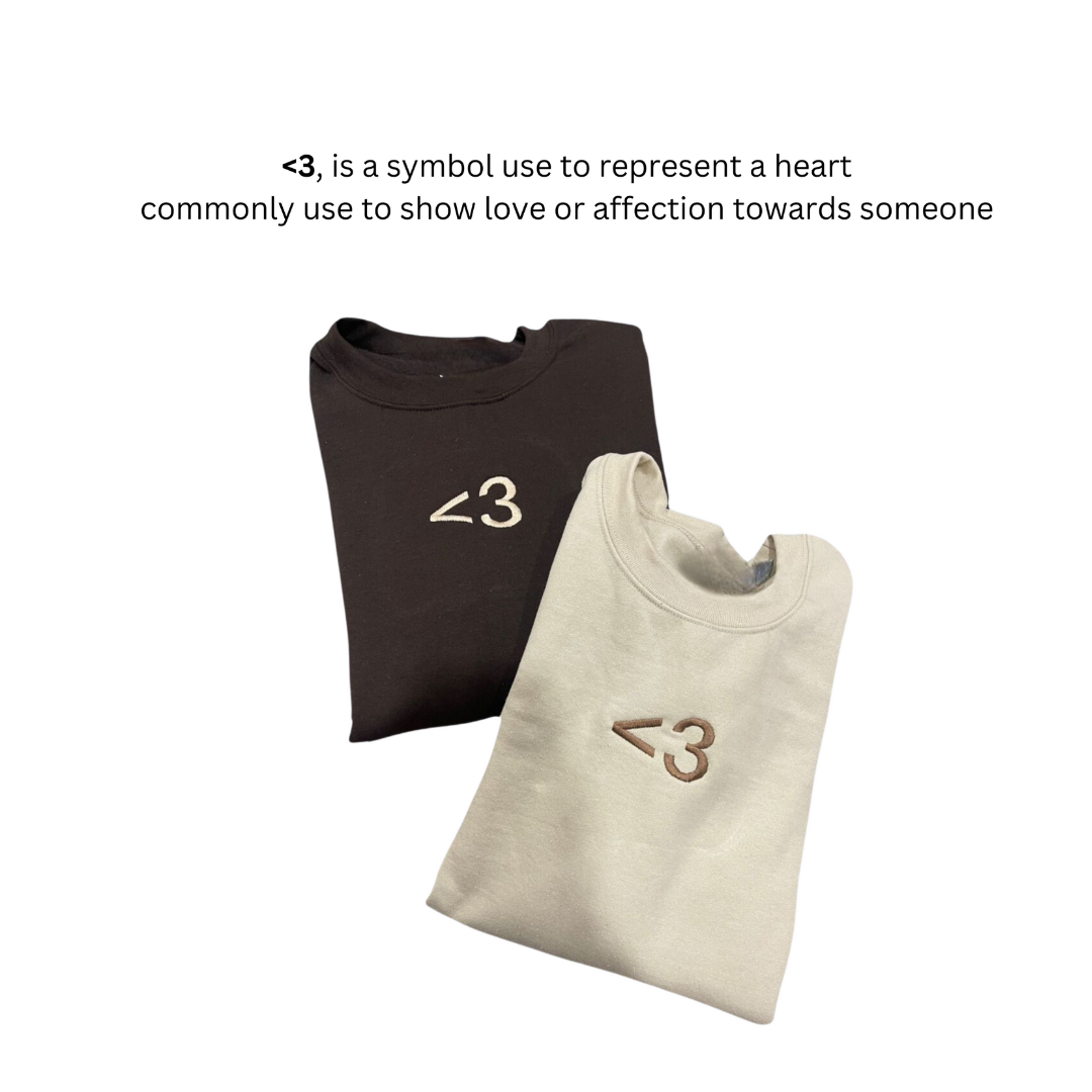 <3 Symbol Korean Matching heart Hoodies - (Set of 2)