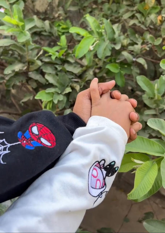 Spider Gwen Sleeve Embroidered Hoodie - (Set of 2)