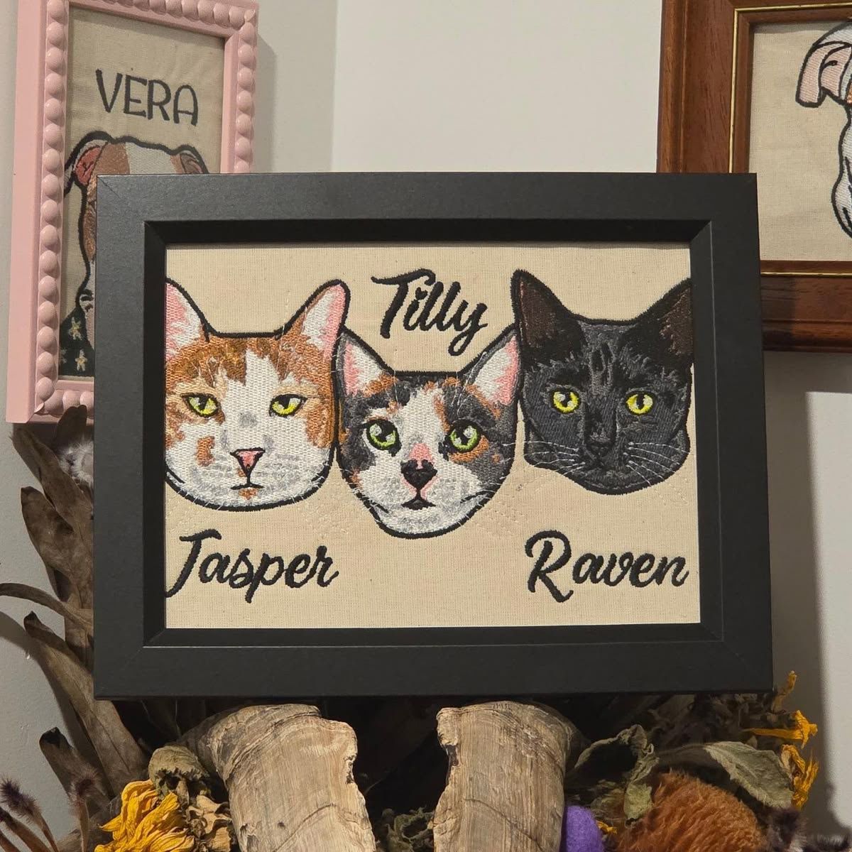 Custom Pet Embroidered Personalised Frame