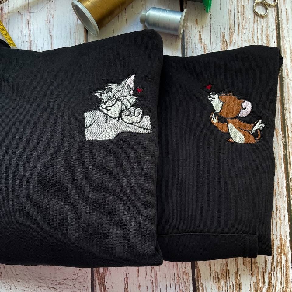 Tom & Jerry Flying Kiss Matching Hoodie - (Set of 2)