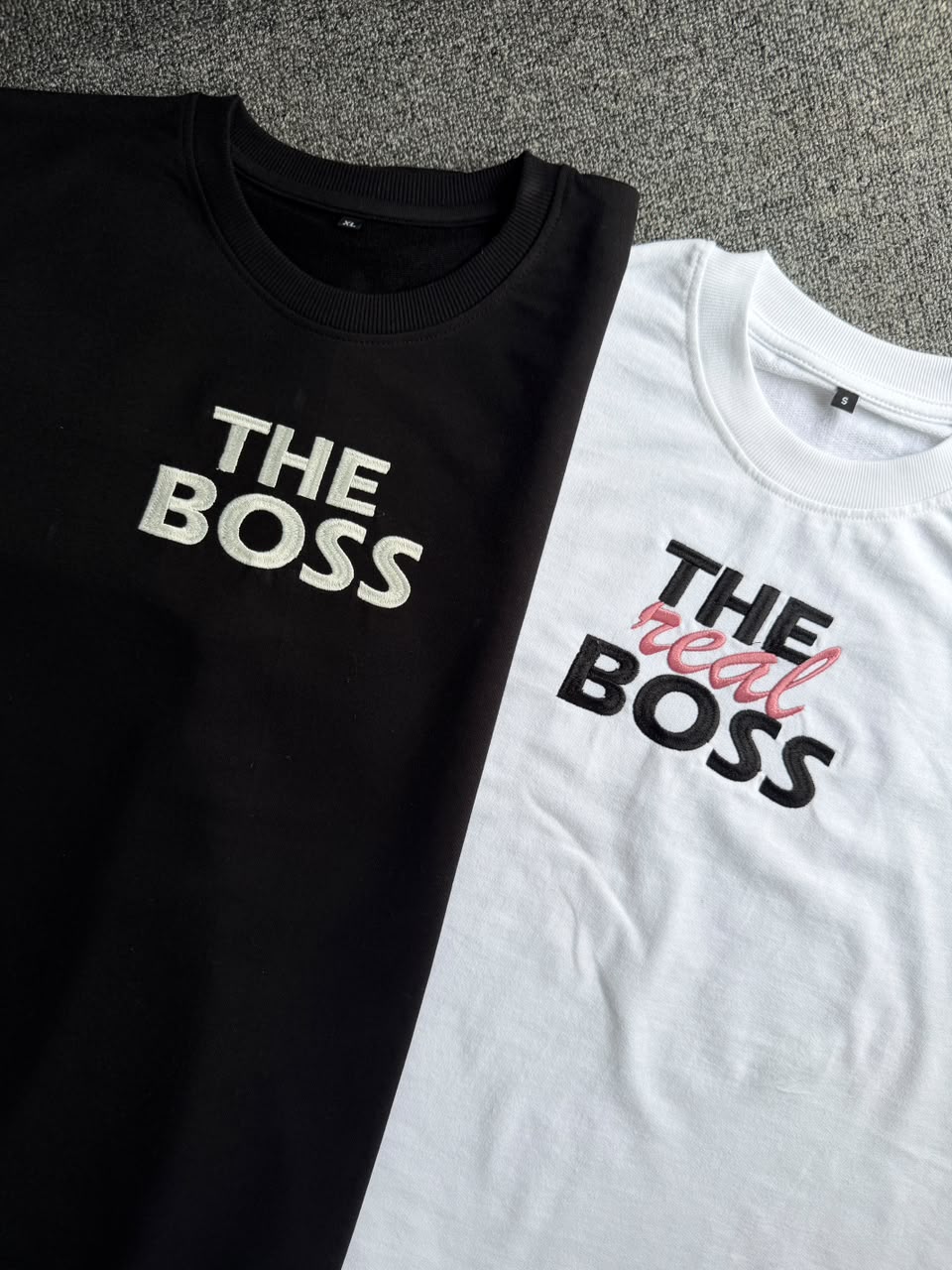 The Boss & The Real Boss Matching Couple T-Shirts - ( Set of 2 )