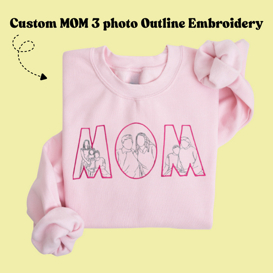 Custom MOM Photo outlined Single Hoodie