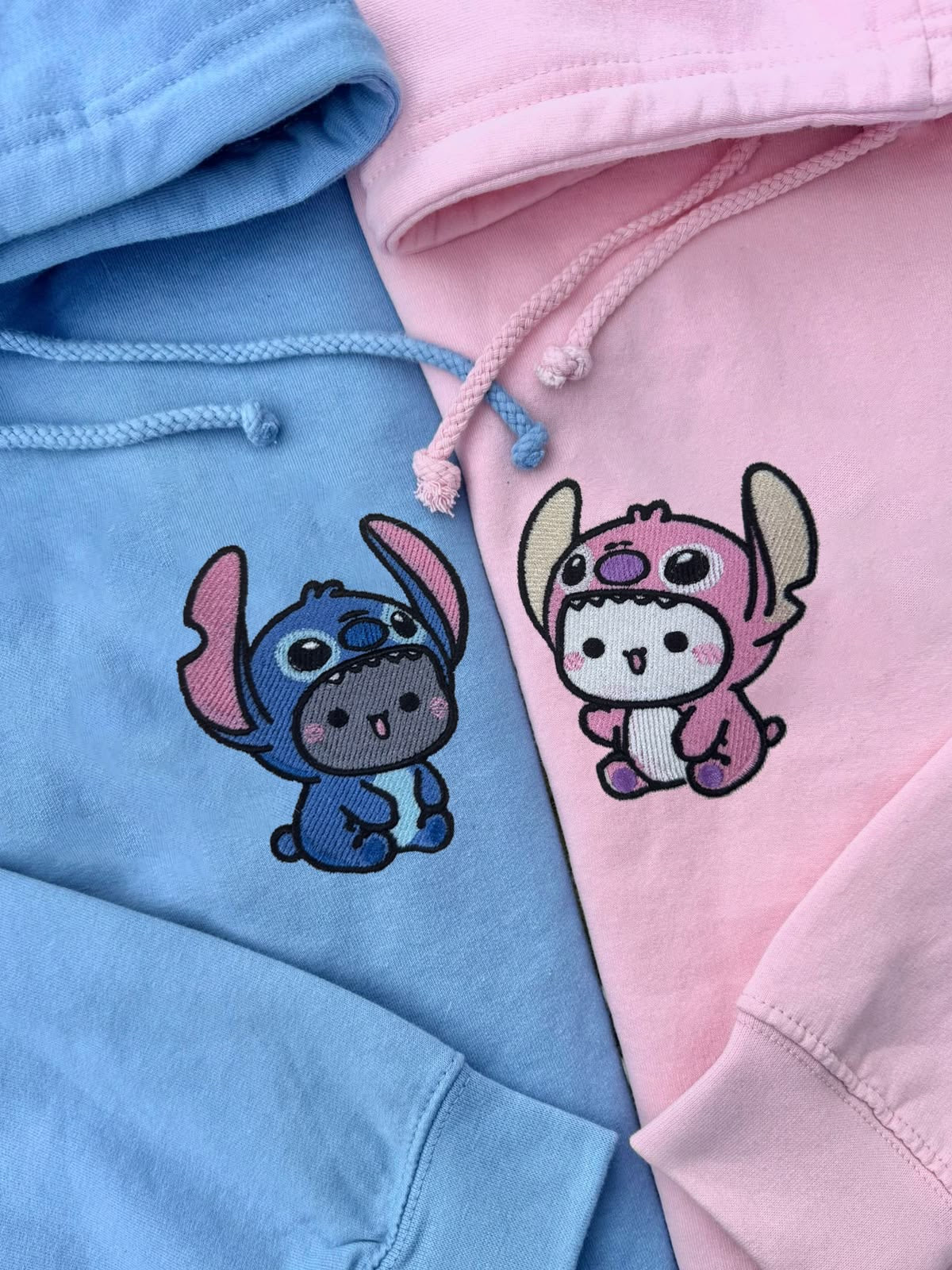 Lilo and Stitch Dudu,Bubu Embroidered hoodies (set of 2)