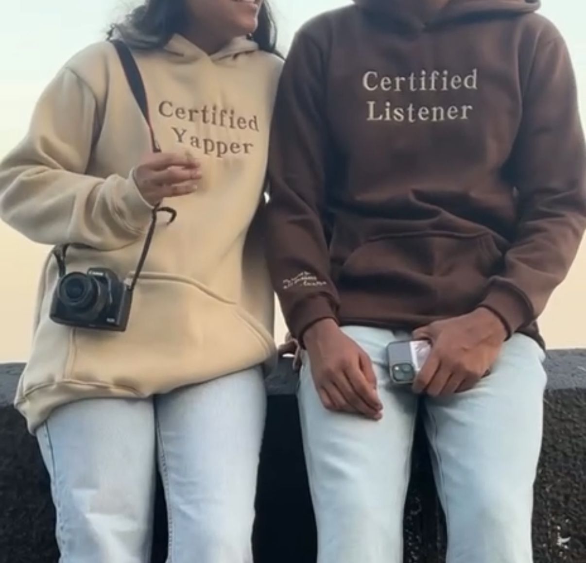 Certified Yapper Certified Listener Hoodie, Sweatshirt Combo