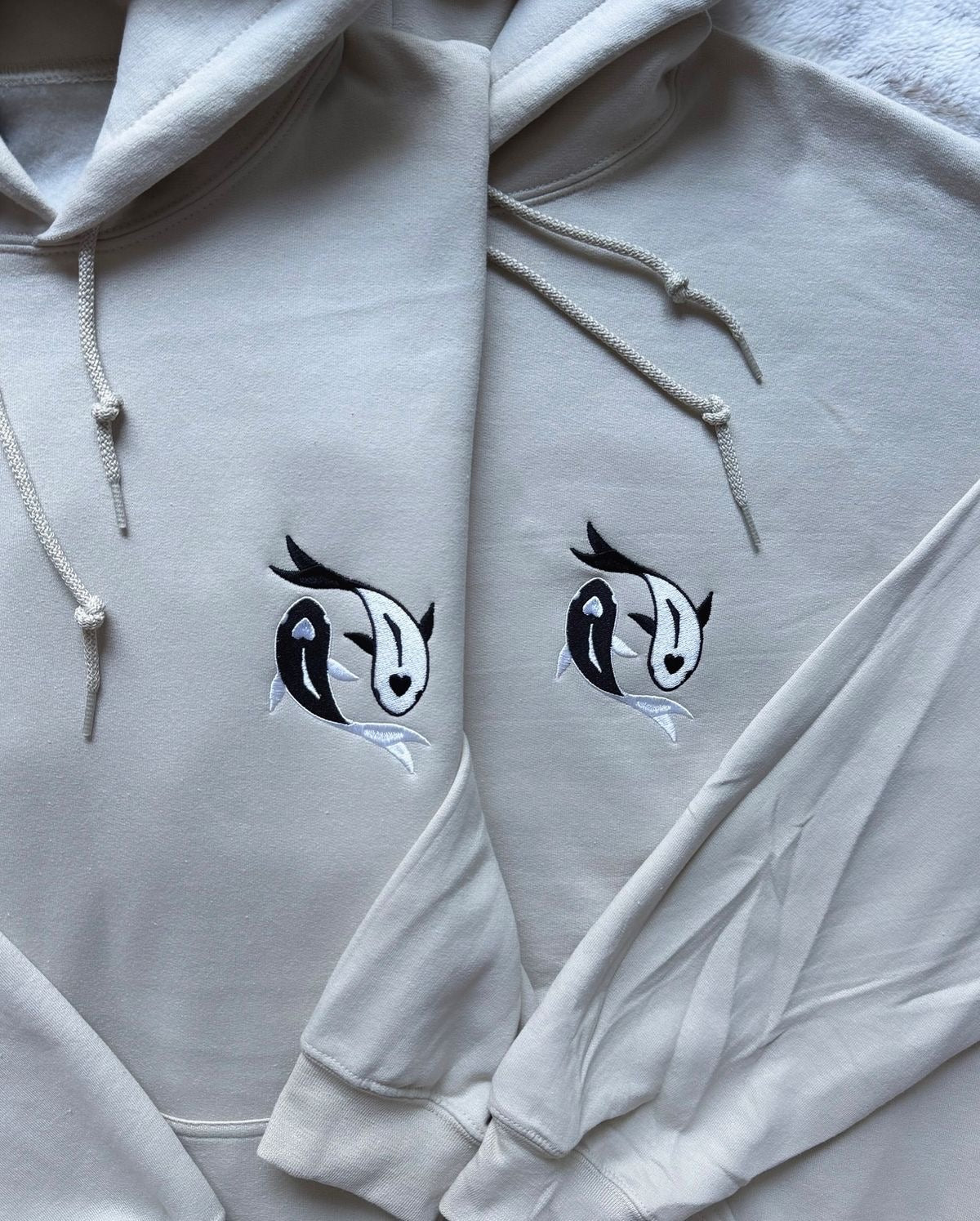 Whale fish matching Embroidered Hoodie (Set of 2 )