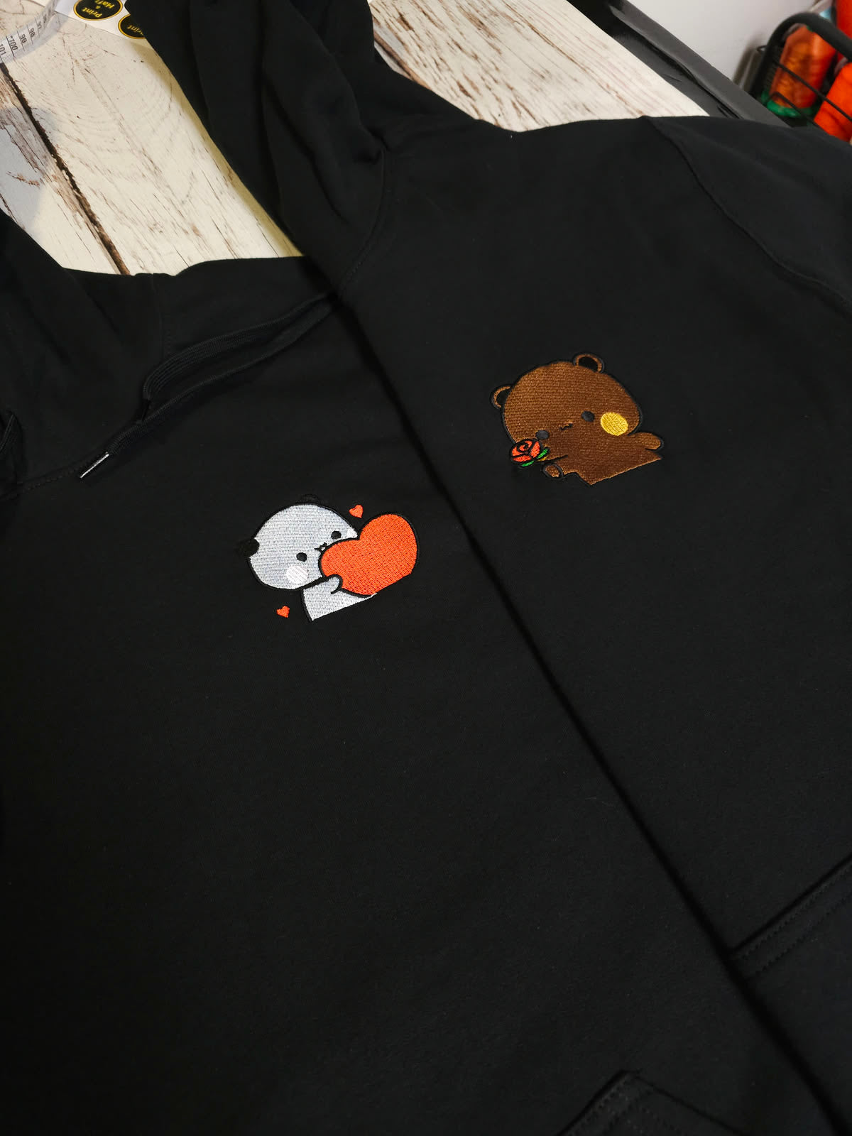 Dudu& Bubu Embroidered hoodie (set of 2)