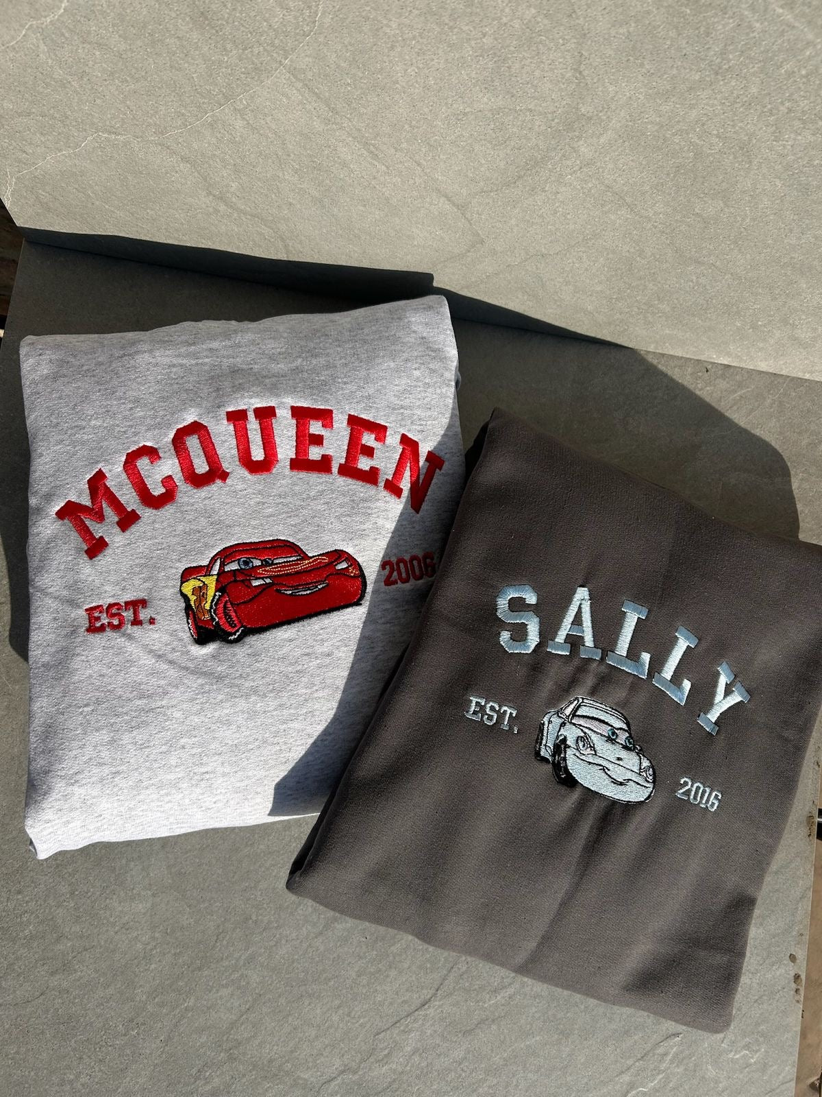 McqQueen&Sally Embroidered hoodies (set of 2)