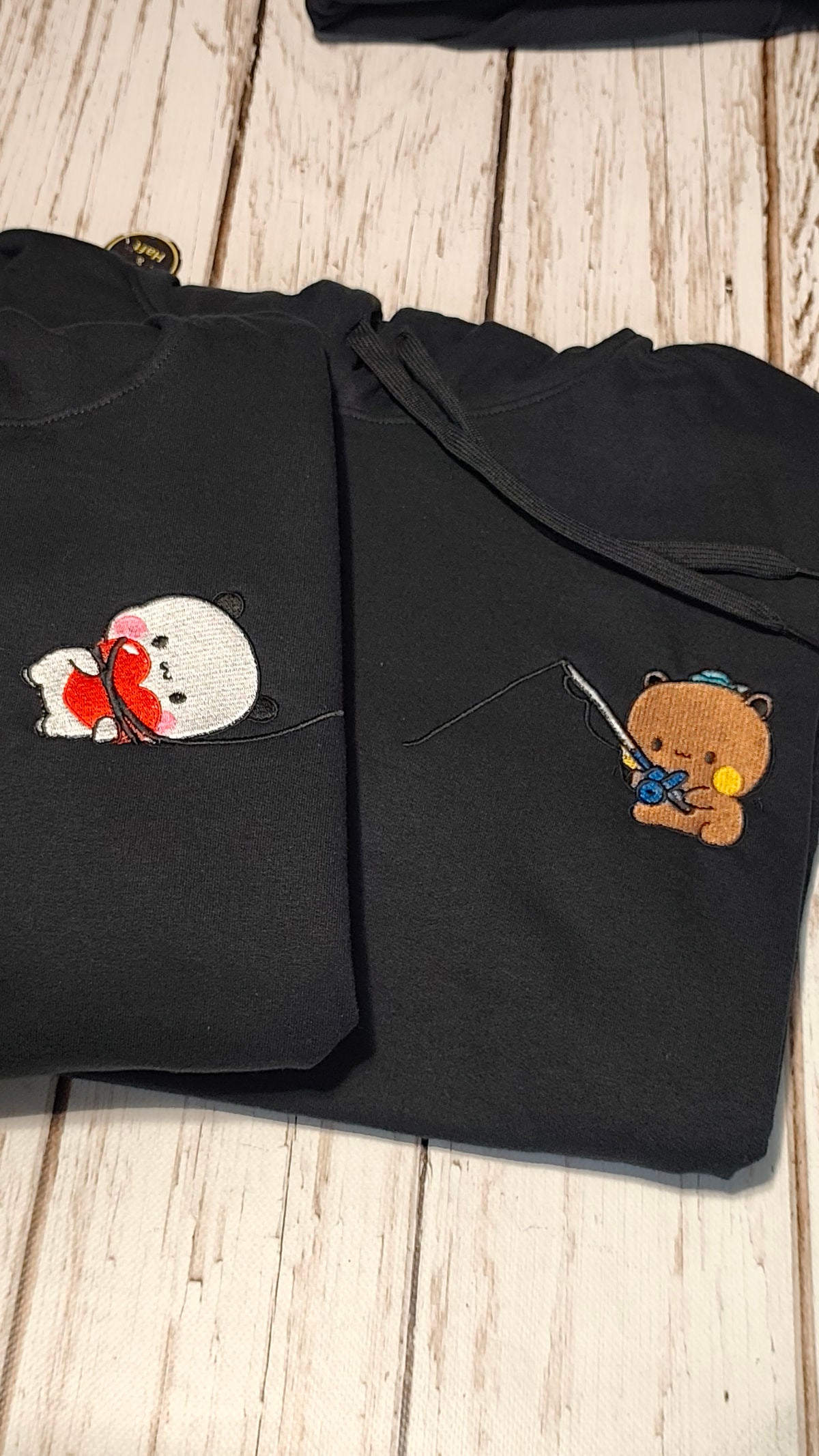 Dudu & Bubu matching embroidered hoodie (set of 2)