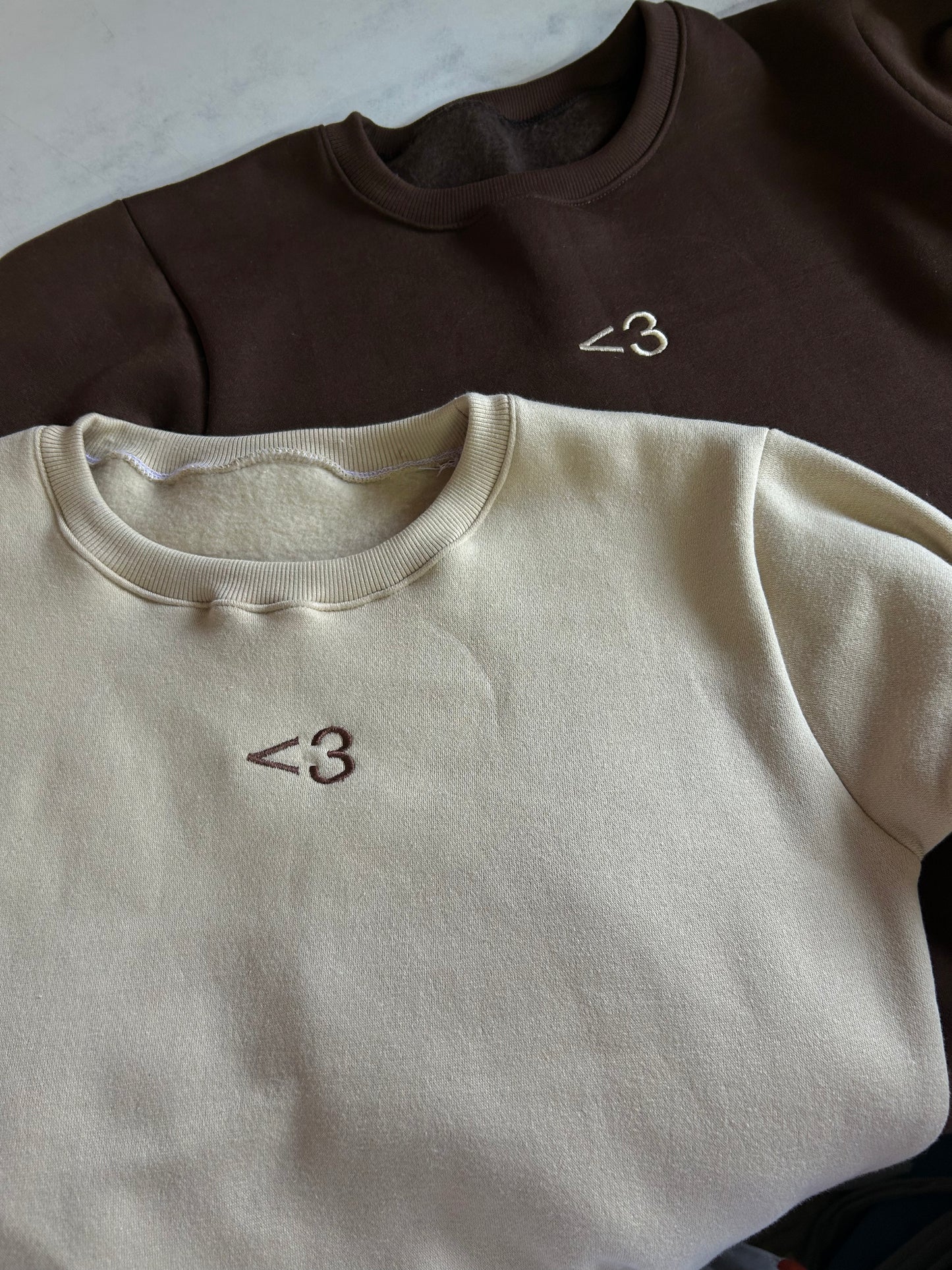 <3 Matching Set  Hoodie, Sweatshirt Combo heart symbol korean