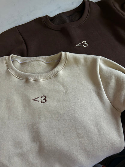 <3 Matching Set  Hoodie, Sweatshirt Combo heart symbol korean