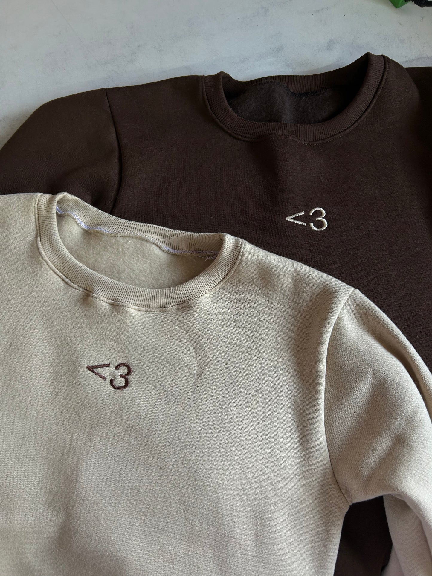 <3 Matching Set  Hoodie, Sweatshirt Combo heart symbol korean