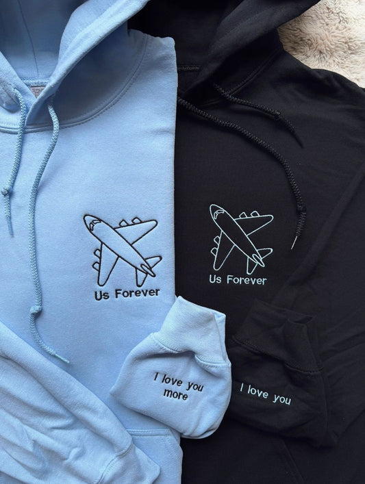 Airplane Long Distance Matching Hoodie - (Set of 2)
