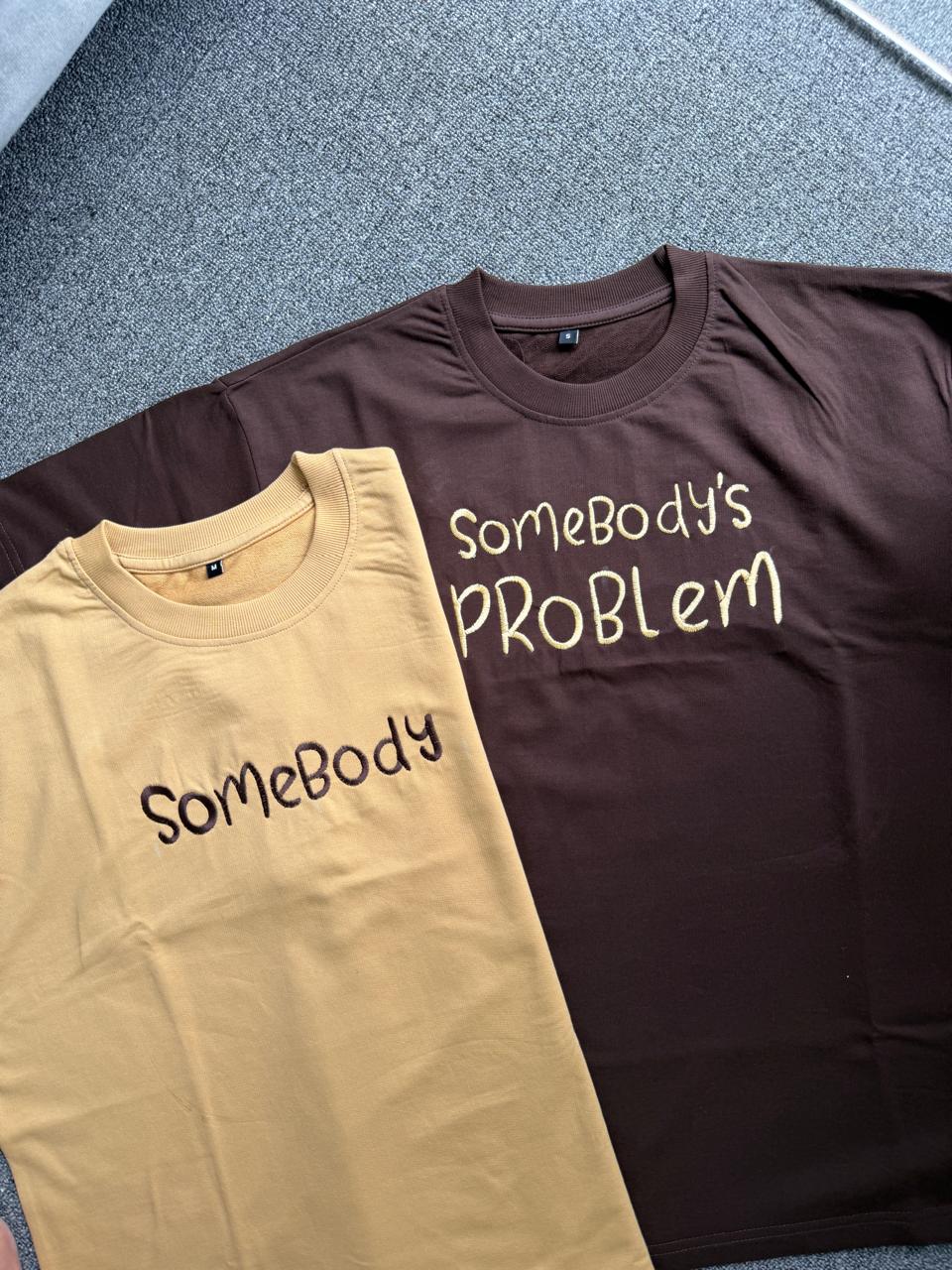 Somebody & Somebody’s Problem Matching Couple T-Shirt| Embroidered| Valentine’s Day Couple Matching T-shirts