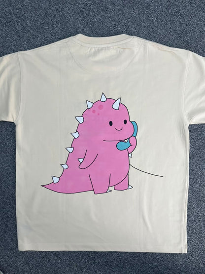 Matching Dinosaur Back Print Couple T-Shirts - ( Set of 2 )