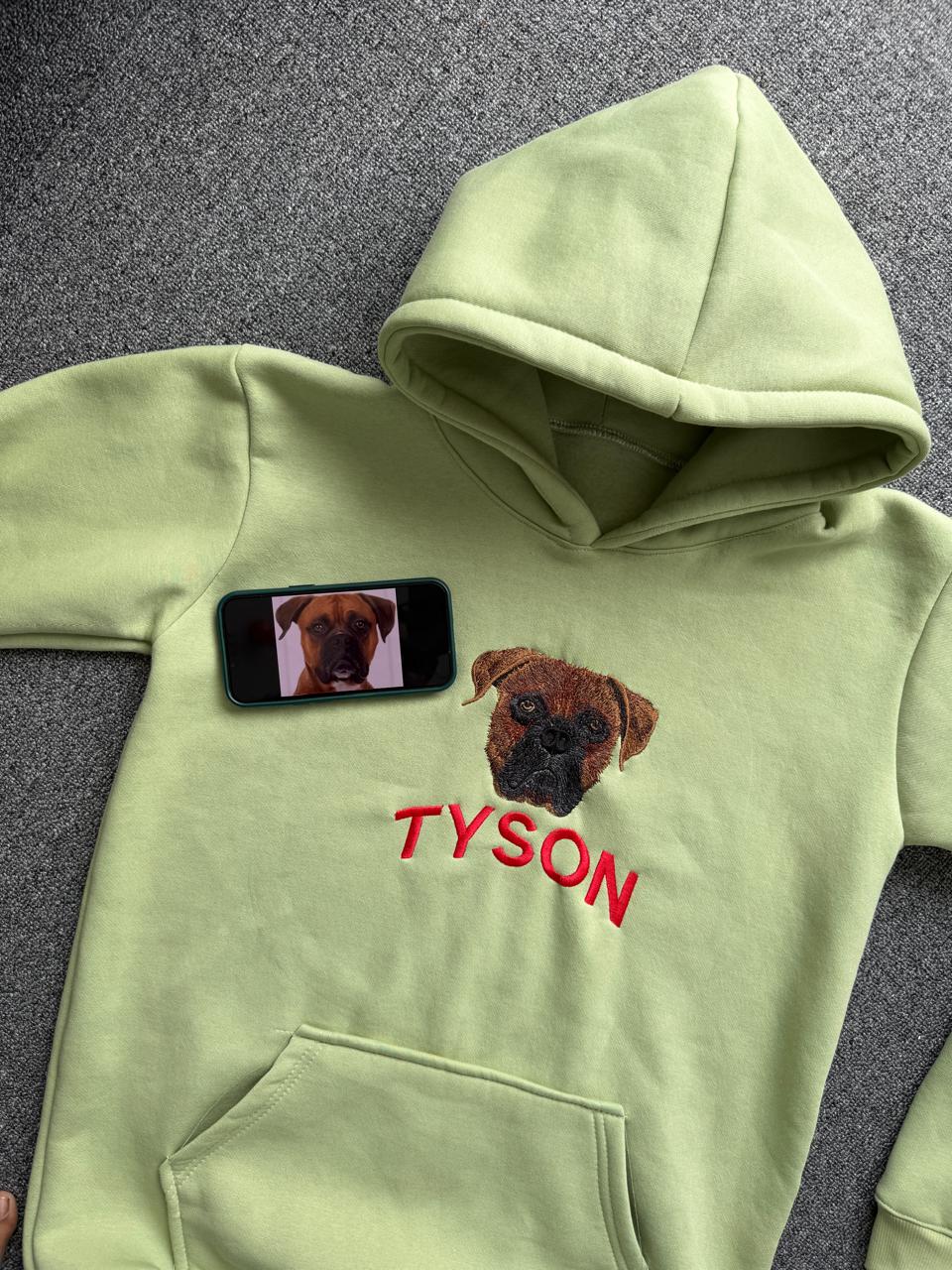 Custom Pet Photo Embroidered Hoodie - ( Set of 1 )