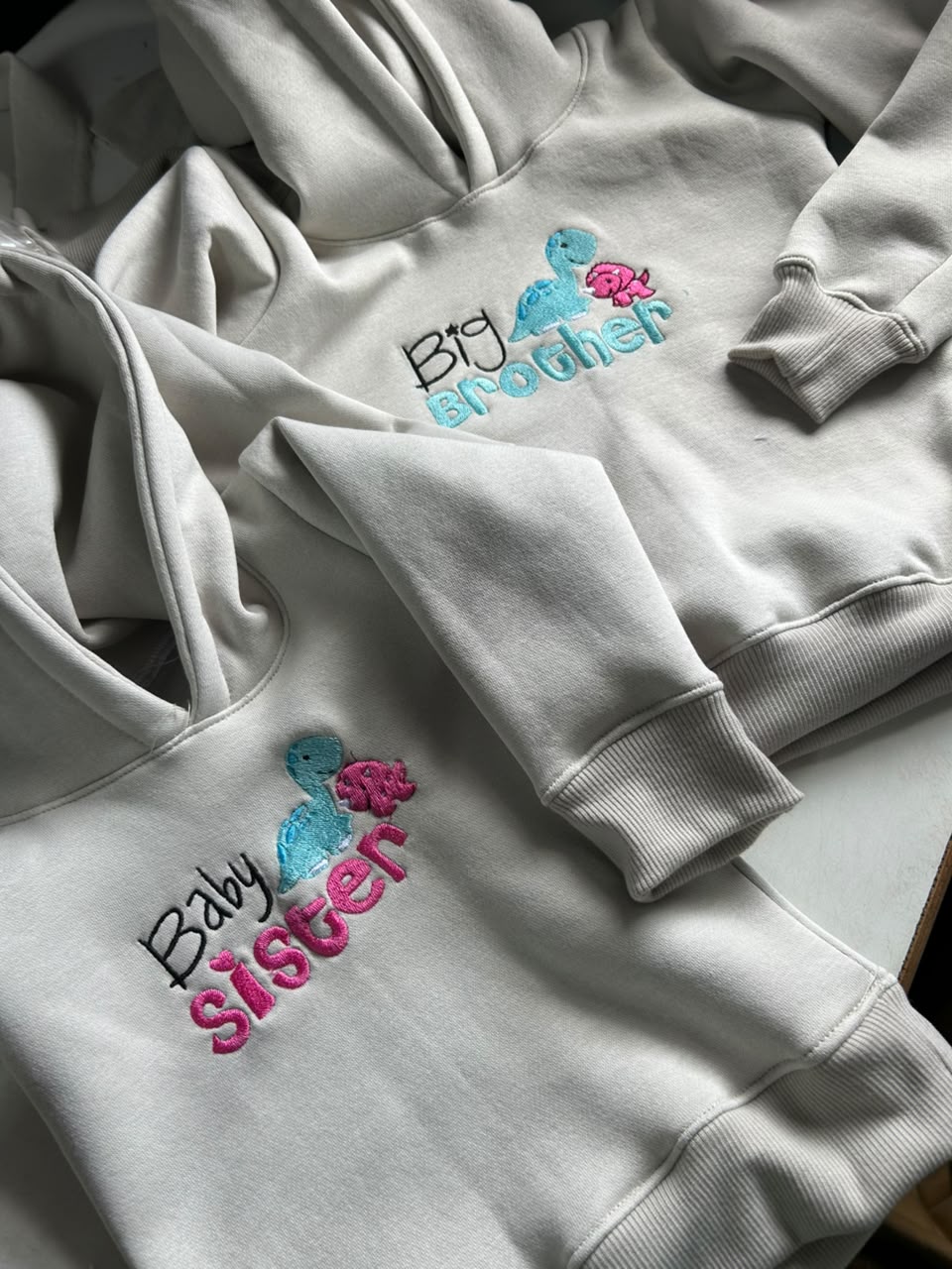Baby Sister & Big Brother Matching Hoodies - (Set of 2)