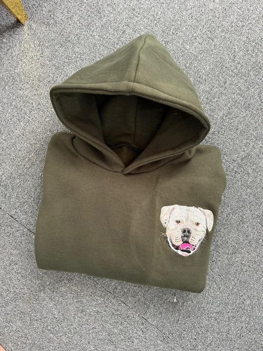 Custom Pet Photo Embroidered Hoodie - (Set of 1)