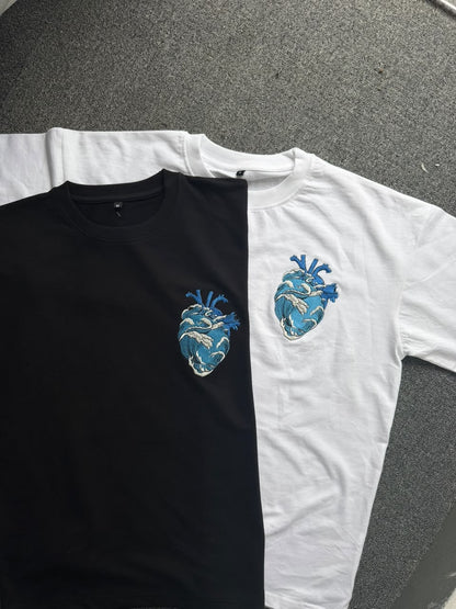 Anatomical Heart Waves Matching T-shirt - (Set of 2)