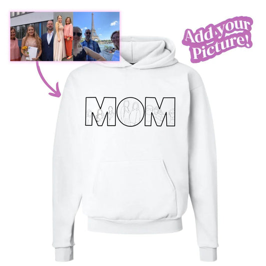 Custom MOM Photo outlined Single Hoodie