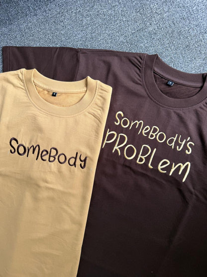 Somebody & Somebody’s Problem Matching Couple T-Shirt| Embroidered| Valentine’s Day Couple Matching T-shirts