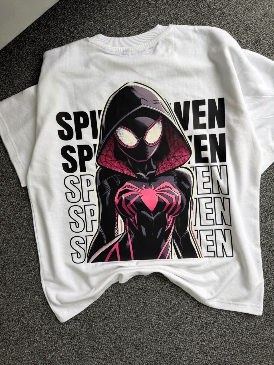 Spider-Man & Spider-Gwen Oversized Back Print T-shirts| Marvel Inspired Matching Couple T-Shirts