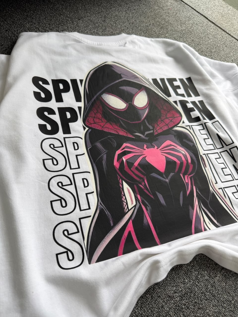 Spider-Man & Spider-Gwen Oversized Back Print T-shirts| Marvel Inspired Matching Couple T-Shirts