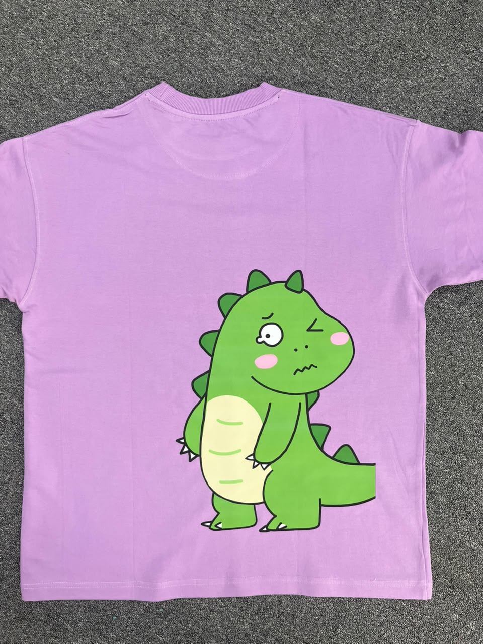 Kawaii Dino Matching Oversized Back Printed Couple T-shirts - ( Set of 2 )
