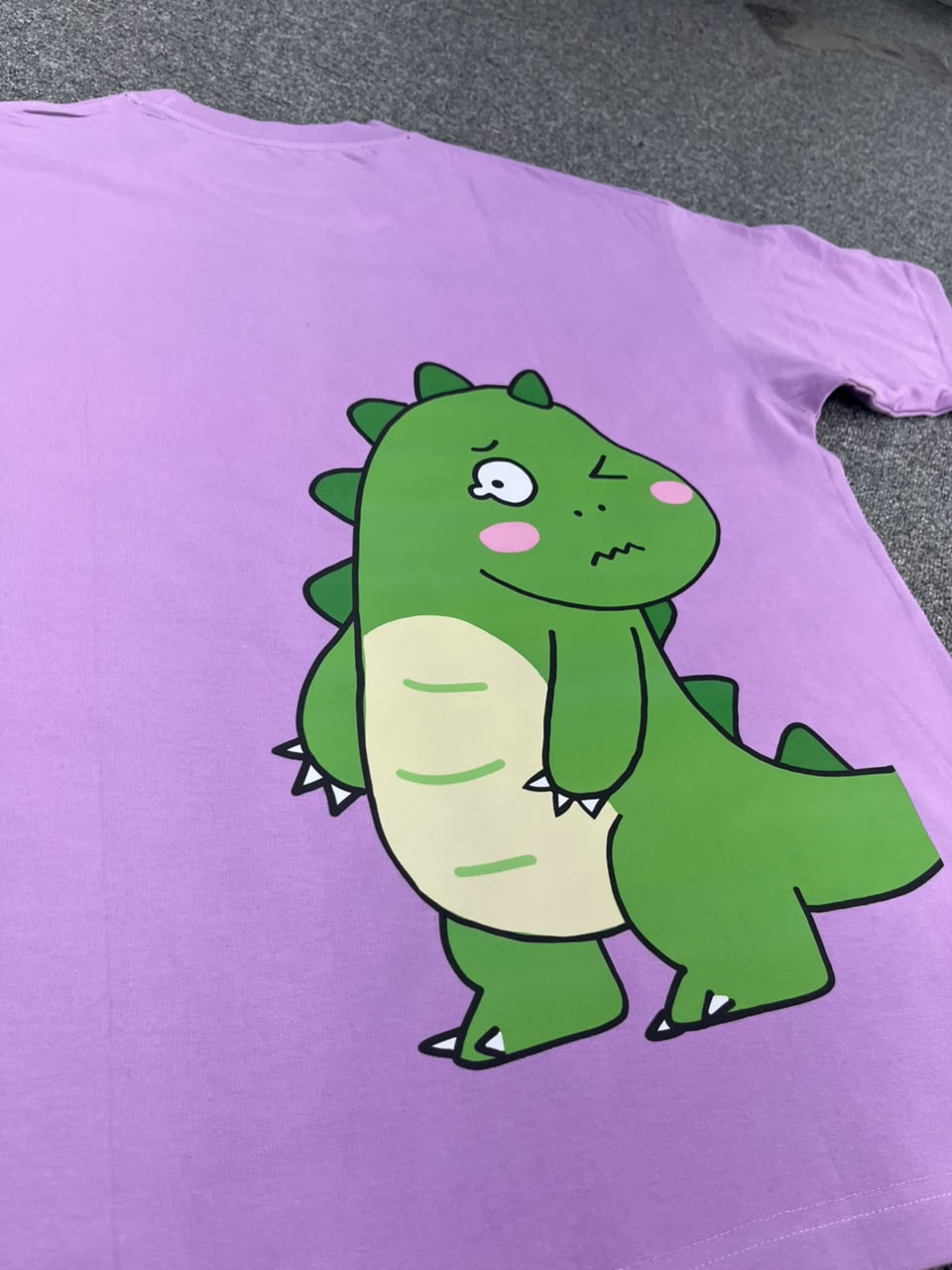 Kawaii Dino Matching Oversized Back Printed Couple T-shirts - ( Set of 2 )