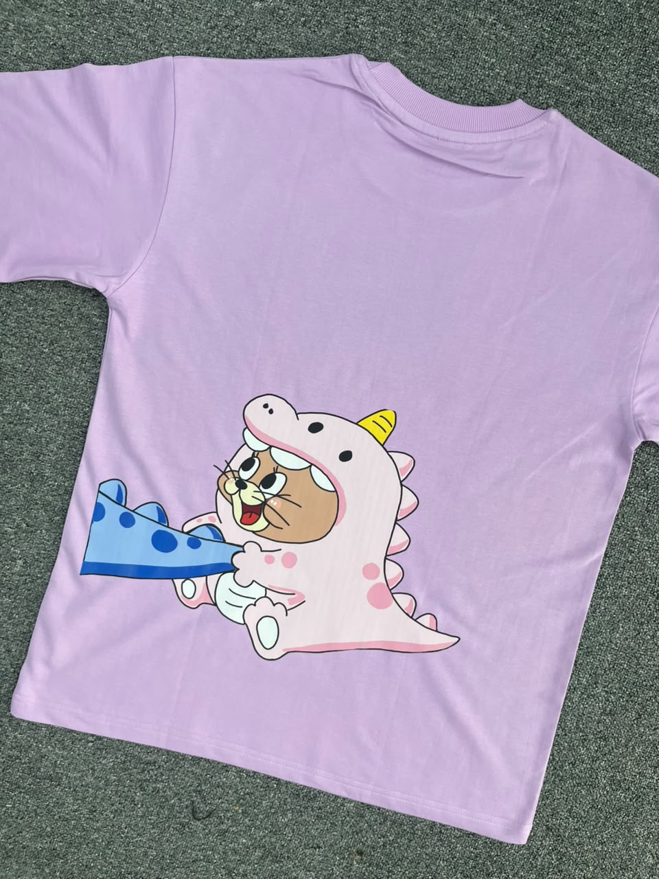 Tom & Jerry Dinosaur Matching Back Print T-Shirts - ( Set Of 2 )