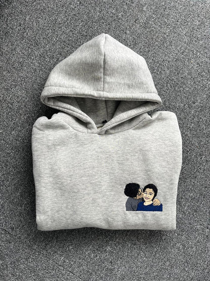 Custom Photo Embroidery Single Hoodie with Custom Sleeve - ( Set of 1 )