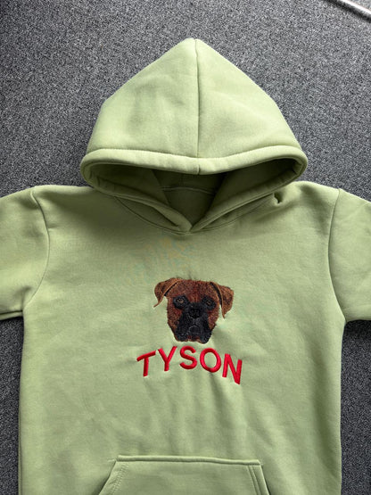 Custom Pet Photo Embroidered Hoodie - ( Set of 1 )