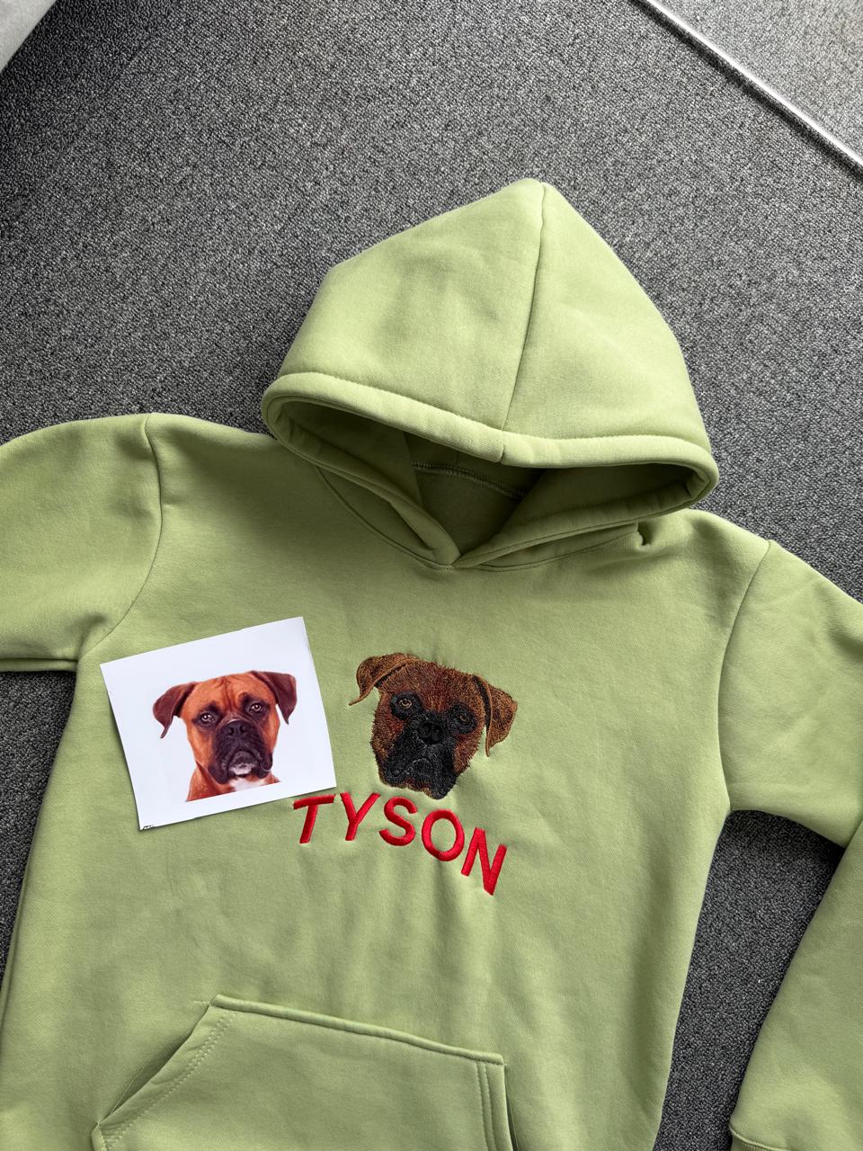 Custom Pet Photo Embroidered Hoodie - ( Set of 1 )