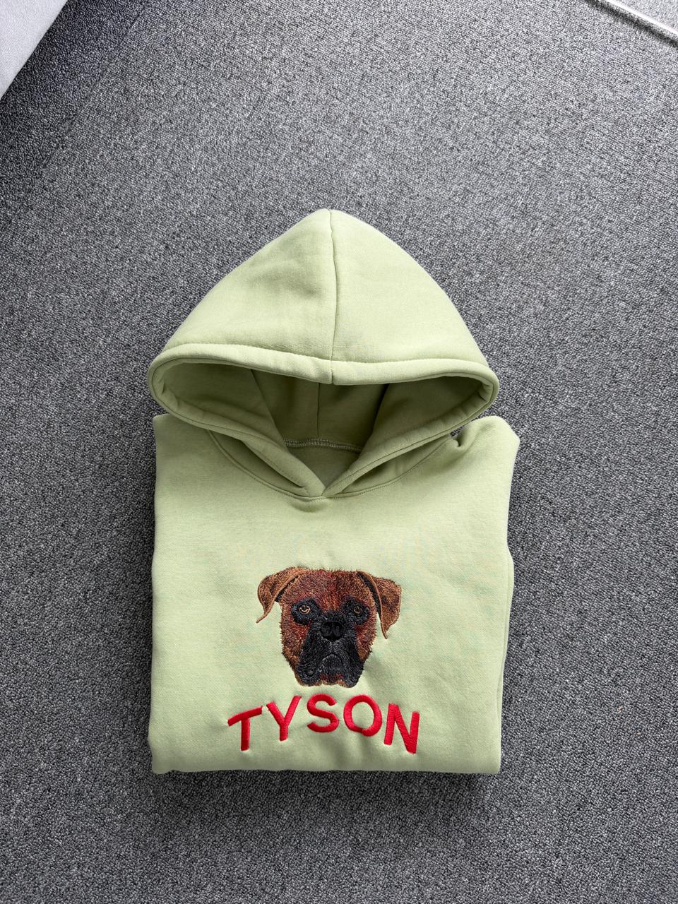 Custom Pet Photo Embroidered Hoodie - ( Set of 1 )
