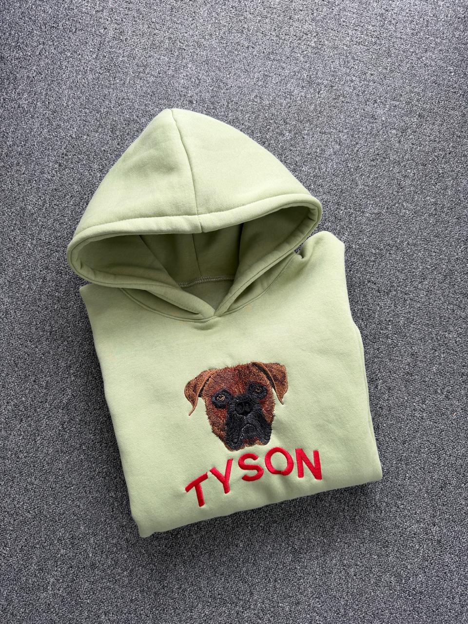 Custom Pet Photo Embroidered Hoodie - ( Set of 1 )