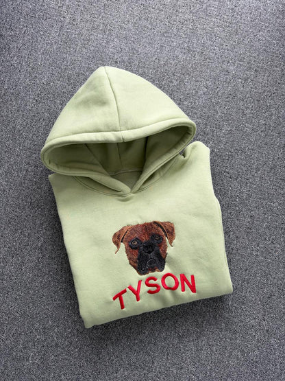 Custom Pet Photo Embroidered Hoodie - ( Set of 1 )
