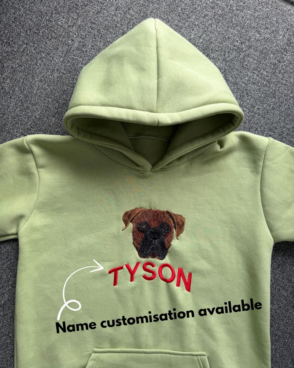 Custom Pet Photo Embroidered Hoodie - ( Set of 1 )