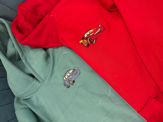 CARS Matching Embroidered Hoodies - (Set of 2)