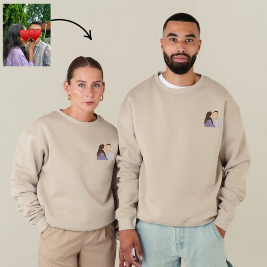 Custom Embroidery Photo Hoodie With Custom Sleeve -(Set of 2)