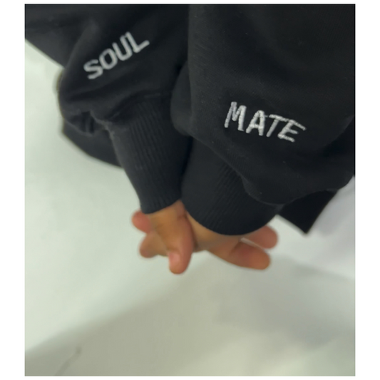 Soulmate Sleeve Embroidery Sweatshirt , Hoodie Combo
