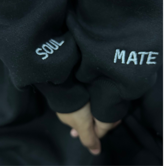 Soulmate Sleeve Embroidery Hoodie -(Set of 2)