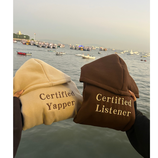 Certified Yapper Certified Listener Hoodie, Sweatshirt Combo