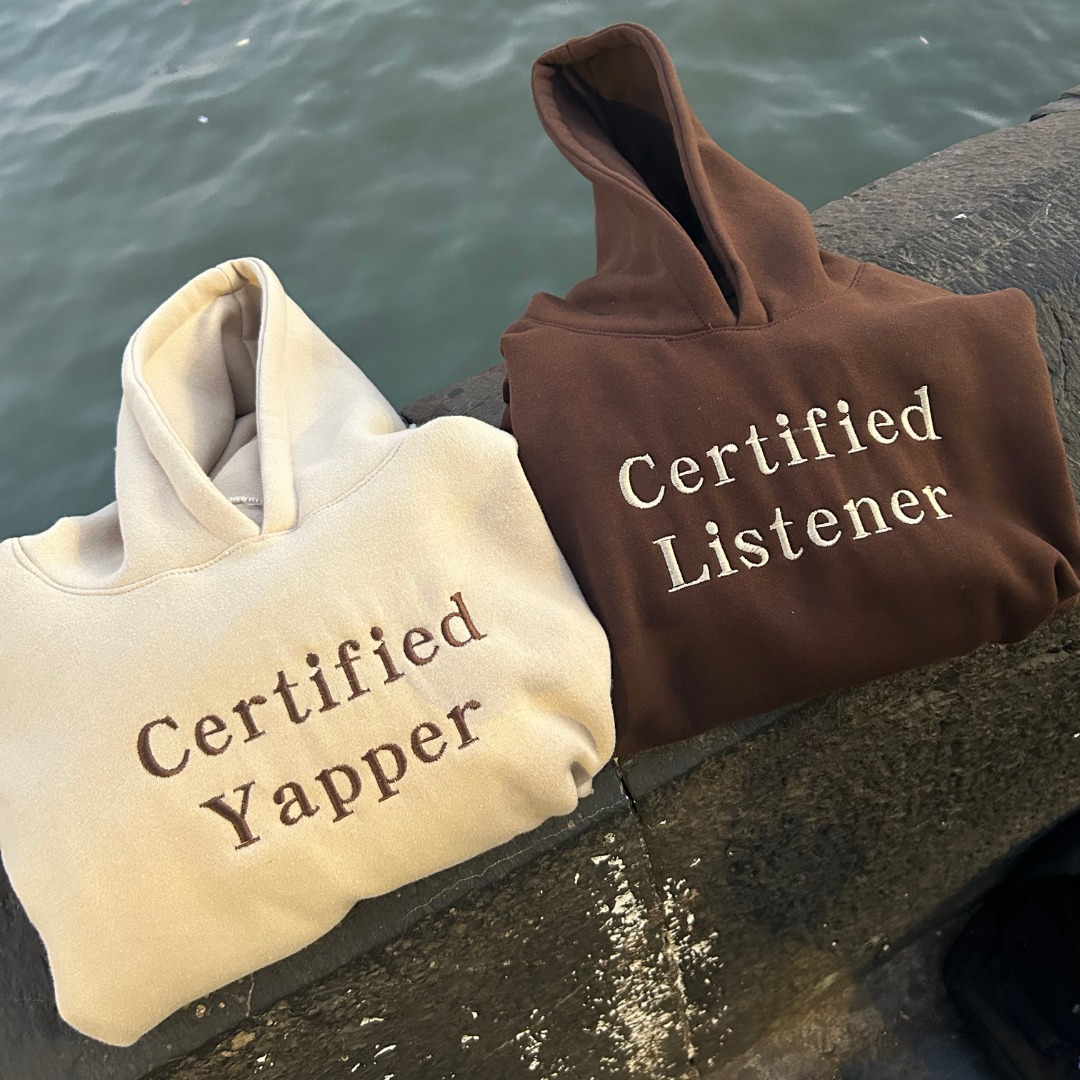 Certified Yapper Certified Listener Hoodie, Sweatshirt Combo